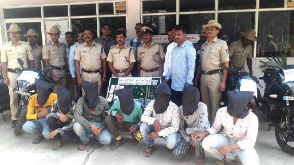 Pandavapura cops arrest 7 dacoits including 4 from Mysuru