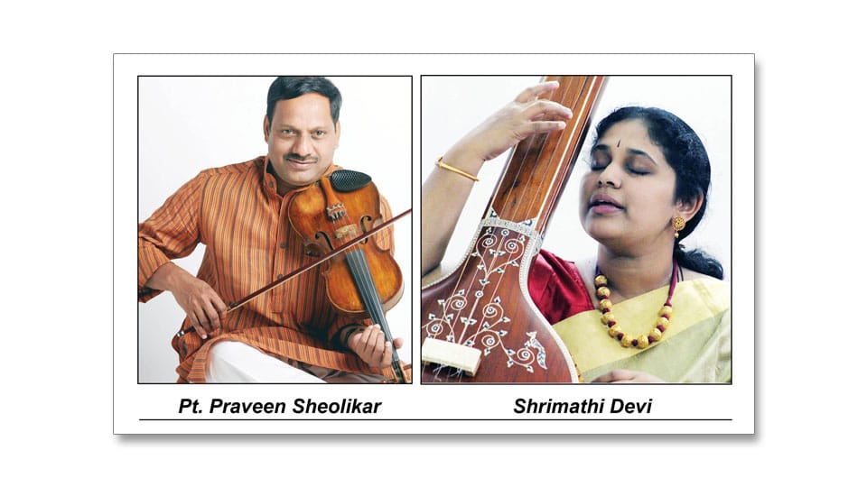 Mellifluous violin, vocal recitals at Ganabharathi on Dec.7