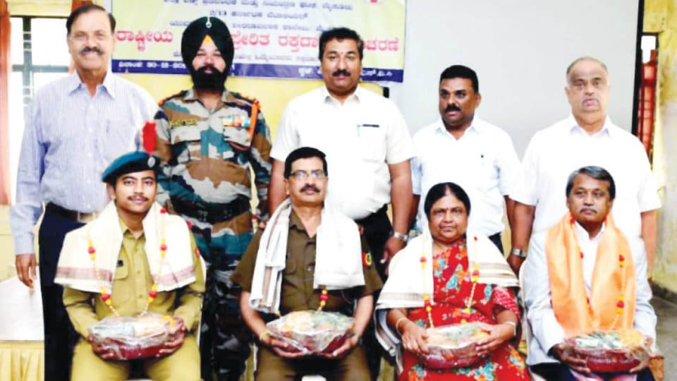 Awareness on blood donation and felicitation