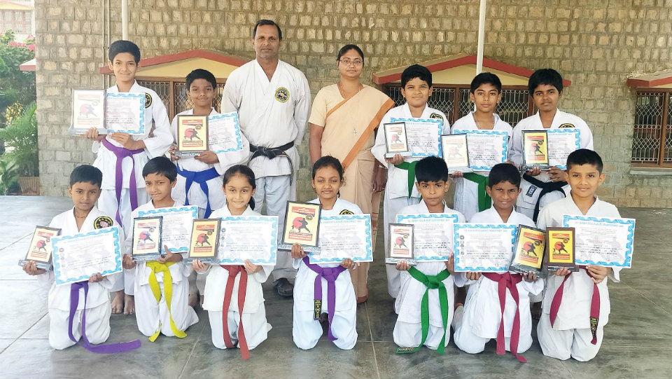 Prize-winners of Karate Championship
