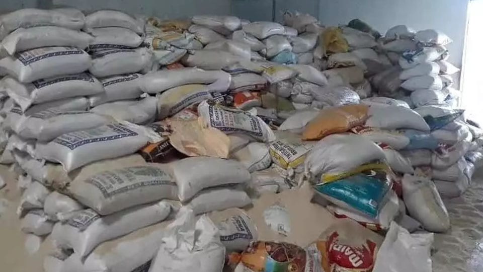 Illegally stored PDS rice seized