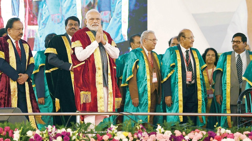 PM Narendra Modi  opens Indian Science Congress in Bengaluru