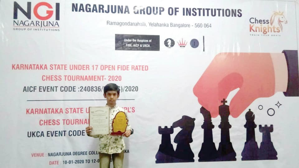 Shreyas excels in U-17 FIDE Rated Chess Tourney