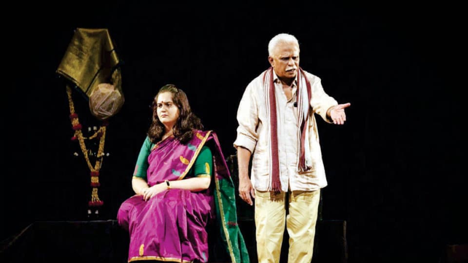 Staging of “Uchhishta” Kannada play by S.N. Sethuram on Sunday