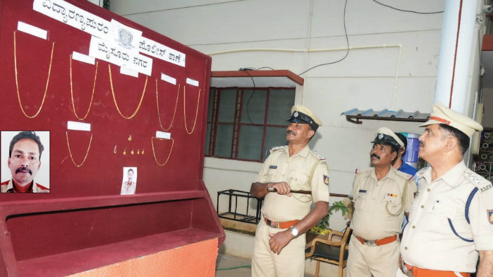 Vidyaranyapuram Police nab chain-snatcher, solve 7 cases