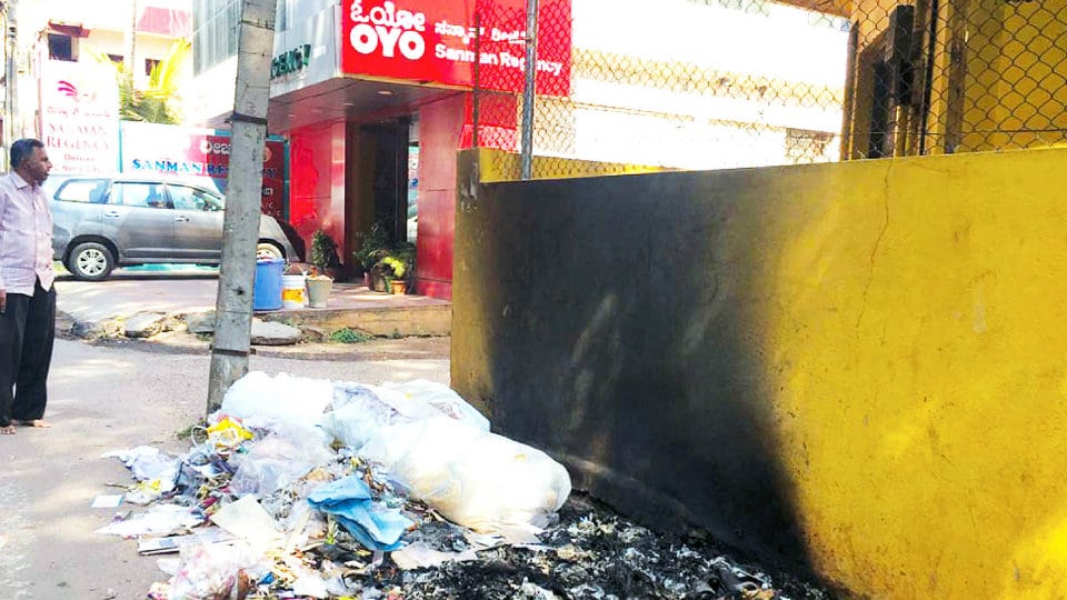 Stop garbage dumping, burning near Parakala Mutt