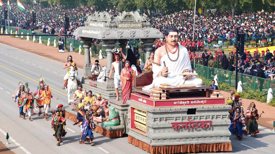 R-Day at New Delhi: Karnataka tableau features Basavanna’s Anubhava Mantapa