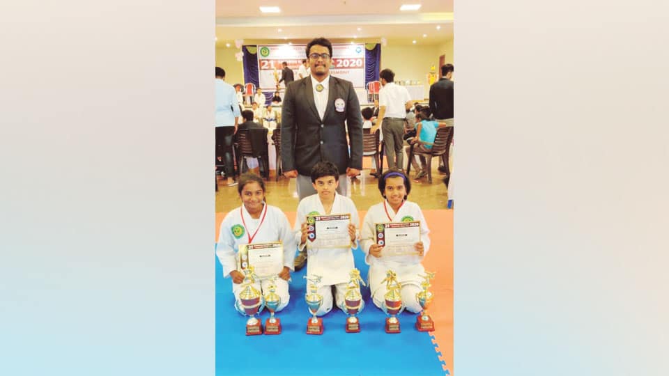 Prize-winning karatekas