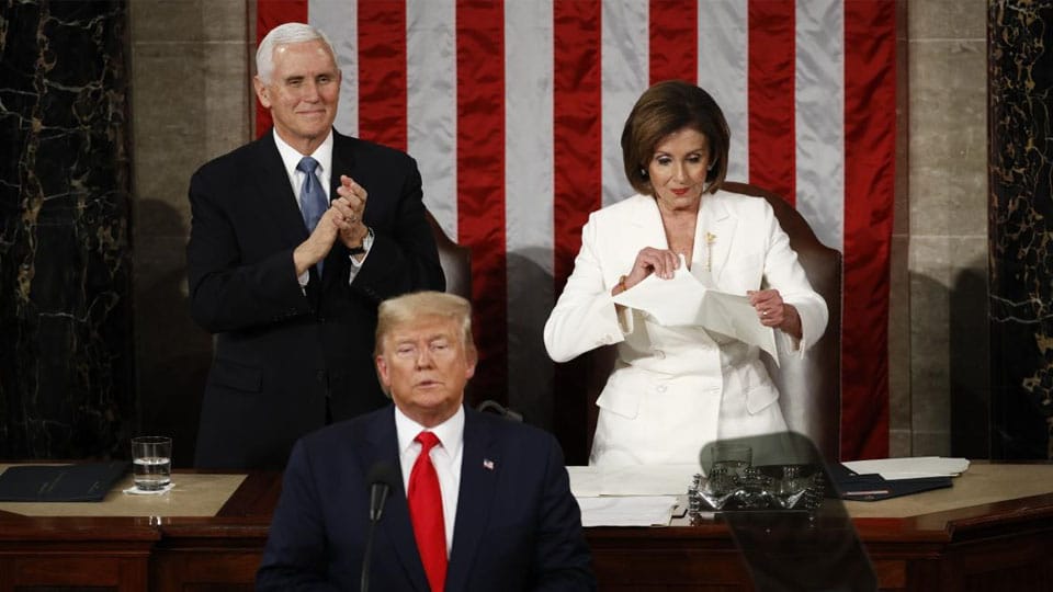 Speaker Nancy Pelosi rips up Trump’s State of the Union Address
