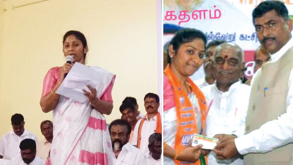 Forest Brigand Veerappan’s daughter joins BJP