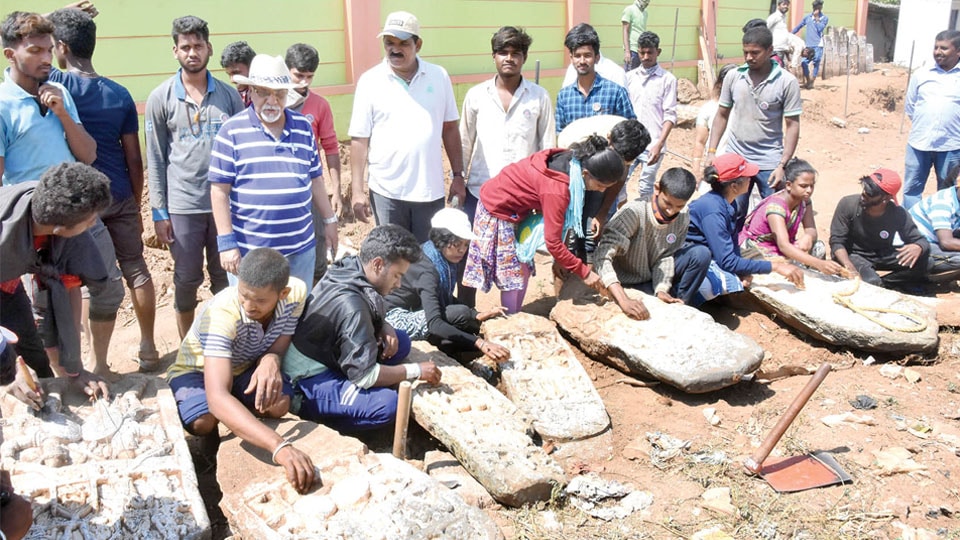 Tryst with Stones: NSS students restore Hoysala Dynasty’s 70 Veeragallu and Mastikallu at Jayapura