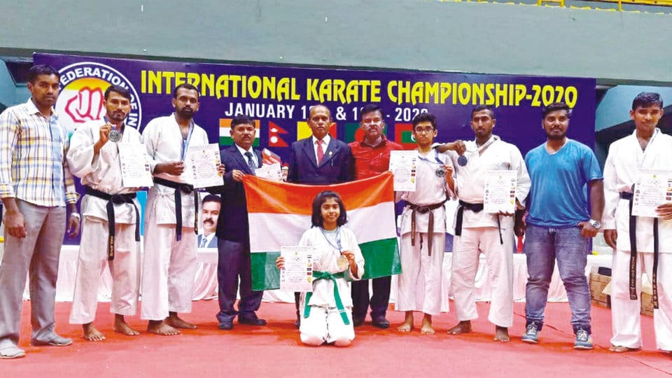 Medal-winners in National Karate Championship
