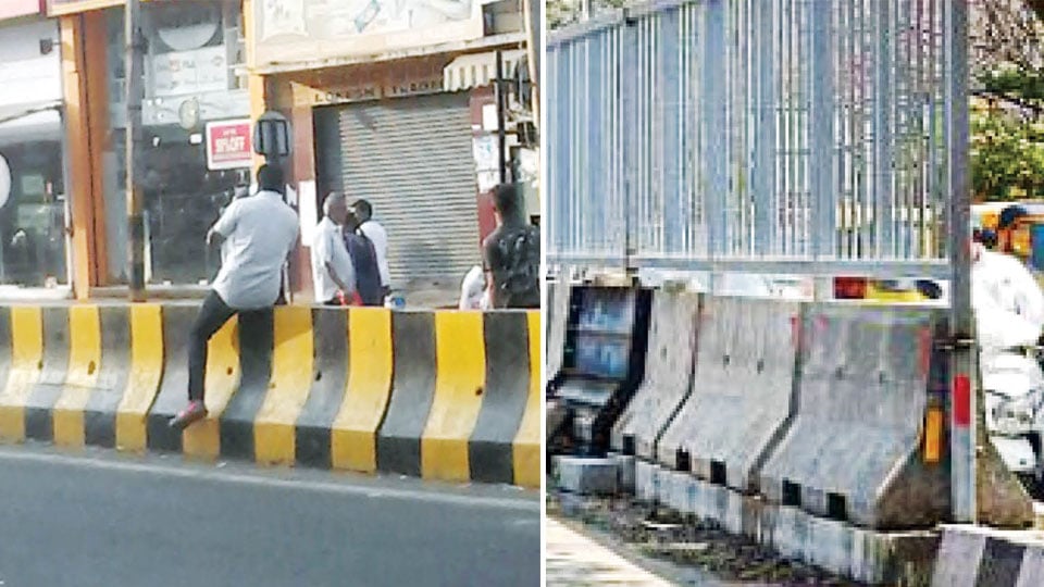 Jumping road dividers: A risky affair