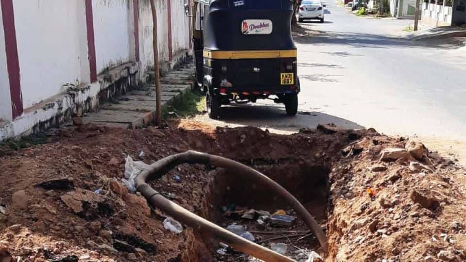 Plea to cover pit at Saraswathipuram
