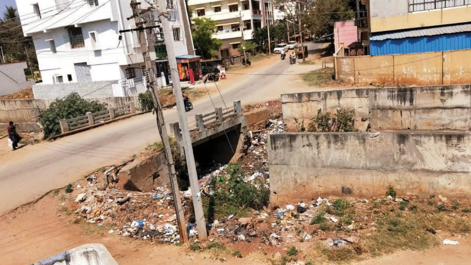 Plea to clear garbage from drain at Bannimantap