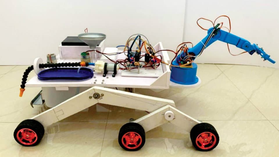 ‘Agrobot’ for farmers wins first prize in Inter-Collegiate Project competition