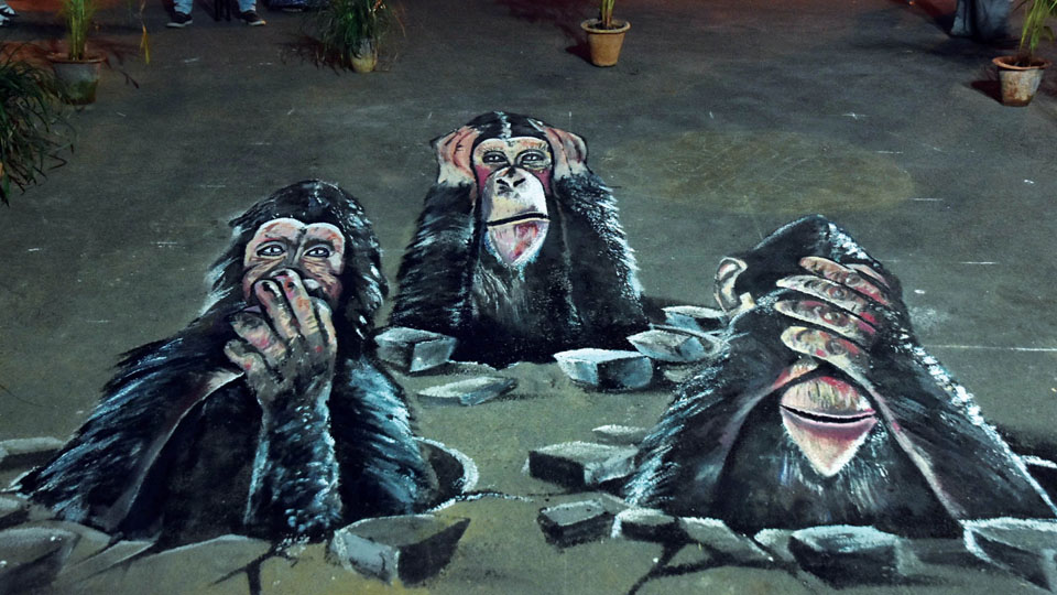 Three Wise Monkeys…