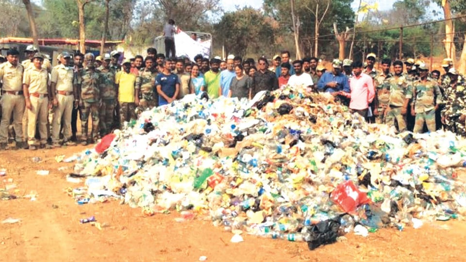Eight truckloads of plastic waste collected from MM Hills