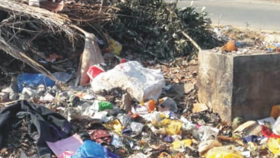 Plea to clear garbage heaps at Kalyangirinagar