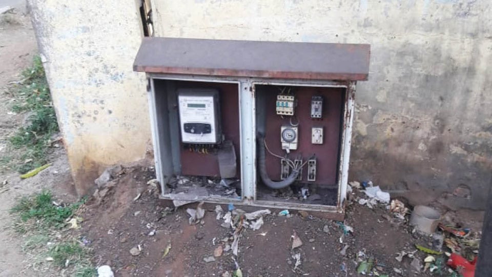 Plea to cover electric junction box near Gopala Gowda Hospital