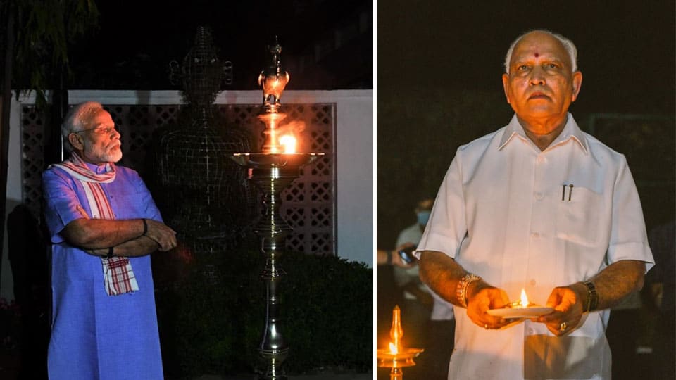 India last night at 9: Lights out, lamps on Crores of people respond to PM’s appeal; light candles, diyas, turn on mobile phone torches
