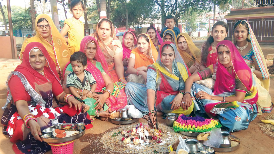 Rajasthani women perform ‘Sheetala Puja’
