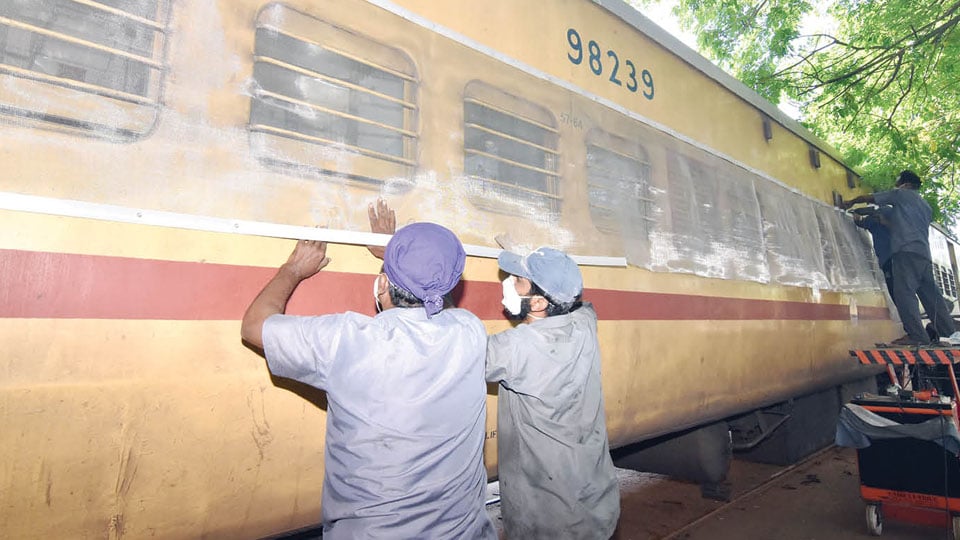 Mysuru Railway Division works overtime to convert coaches into Isolation Wards