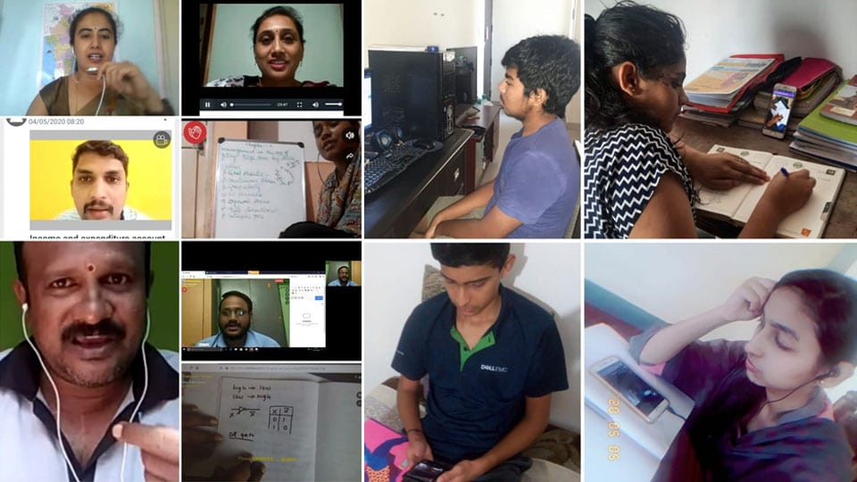 Seshadripuram PU College takes online lessons