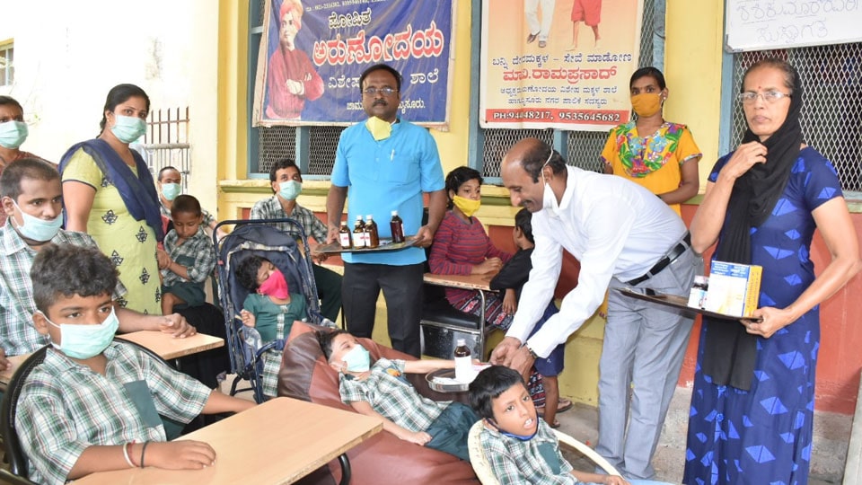 MCC distributes medicines to special children