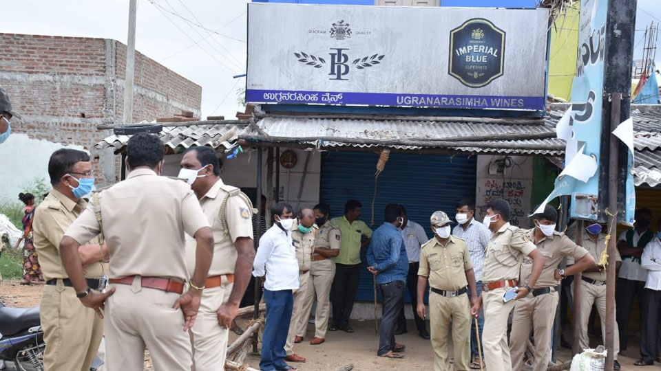 Tension at Rammanahalli as villagers protest re-opening of liquor shop