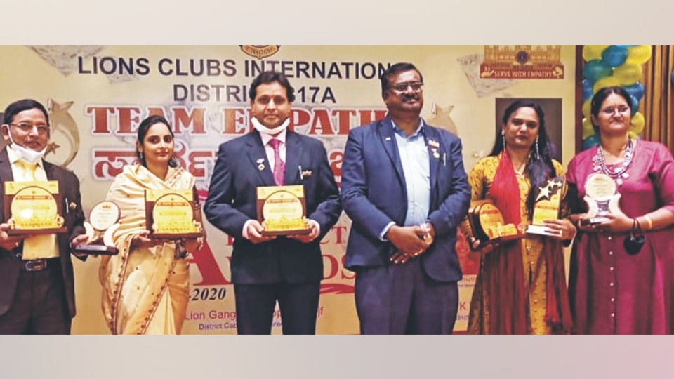 Best Club Award to Lions Club of Mysore Royal City