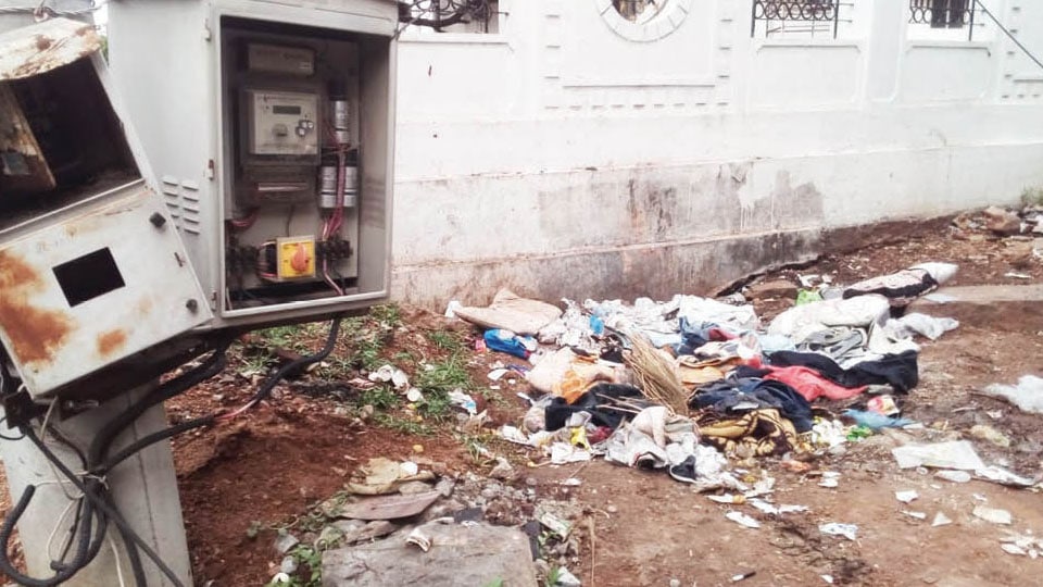 A garbage dumping spot on Dewan’s Road