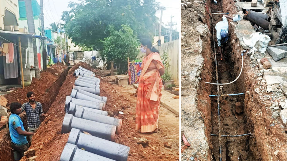 UGD pipeline work taken up at Vasanthanagar