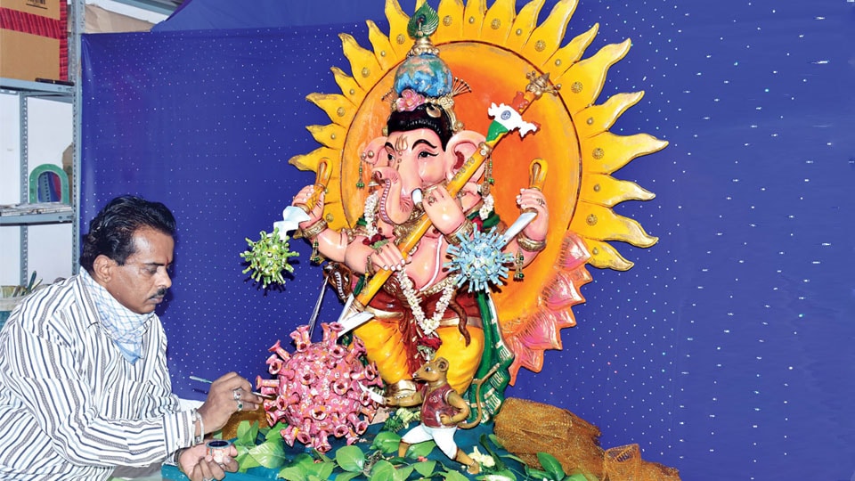Corona-Mardhaka Ganesha for strength to combat COVID
