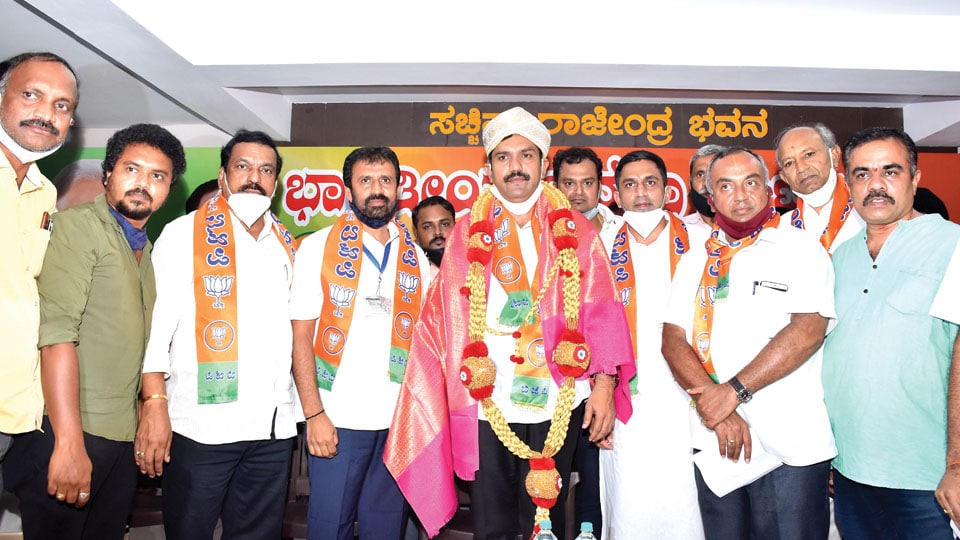 City BJP Units felicitate newly-appointed Party Vice-President B.Y. Vijayendra