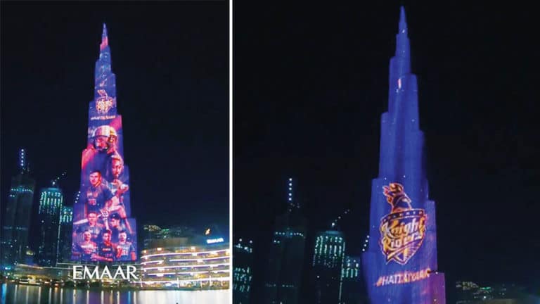 Burj Khalifa Lights Up In KKR Colours Star Of Mysore