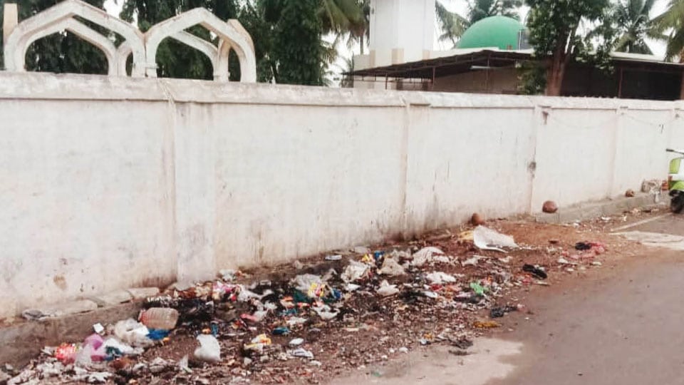 Plea to clear garbage dumped at Azeez Sait Nagar