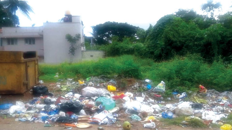 Plea to clear garbage dumped at Gokulam