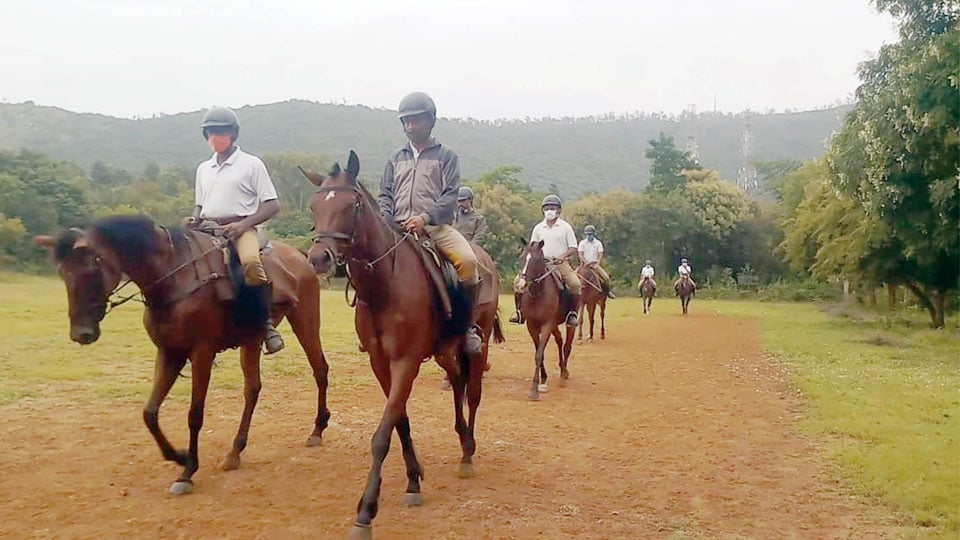 Mounted Police train horses for ‘Jumboo Savari’