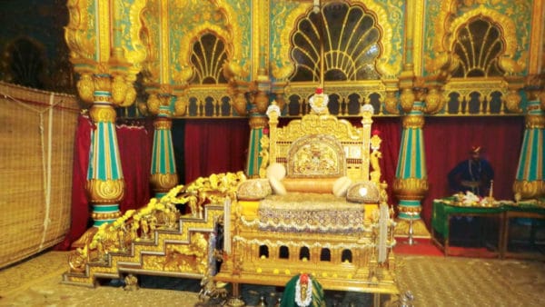 Golden Throne On Public Display At Palace - Star Of Mysore