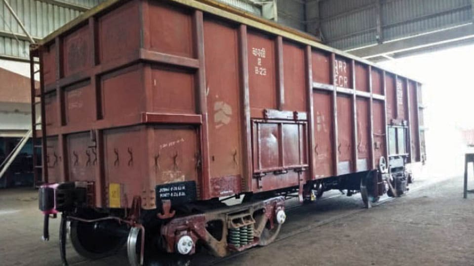 Mysuru New Goods Terminal carries out Routine Overhaul of BOXN type wagons