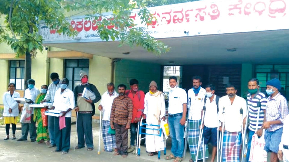 Aids distributed to differently abled