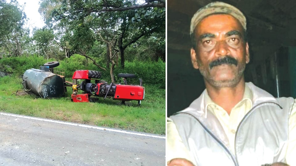 Bandipur contract employee dies after drinking water tanker turns turtle