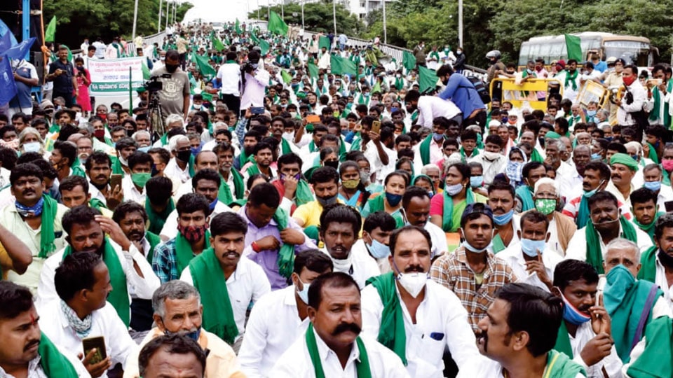 Farmers begin day-and-night dharna at Freedom Park