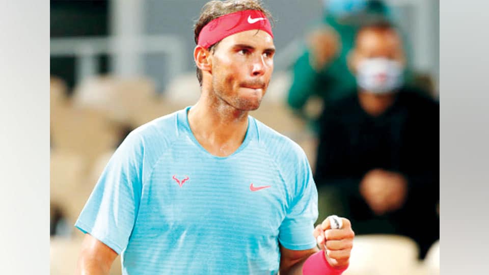 Nadal charges into the  French Open last 16