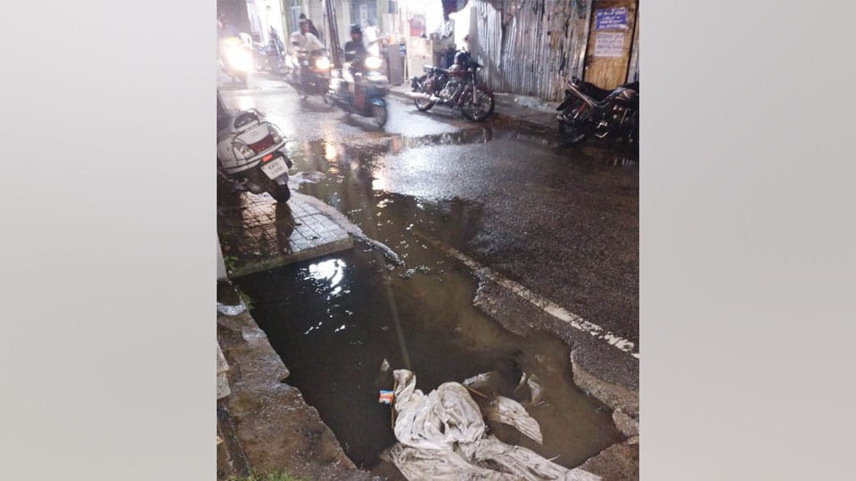The pathetic condition of K.R. Hospital Road
