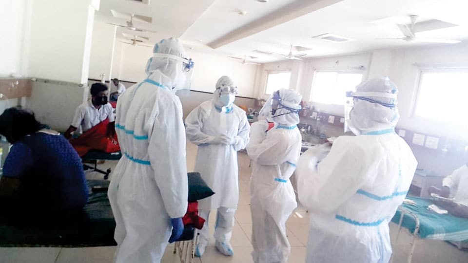 DC in PPE kit inspects facility at K.R. Hospital