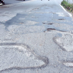 Poor quality of road repair results in potholes again