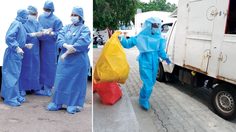 PPE kit Disposal Problem elsewhere but not in Mysuru