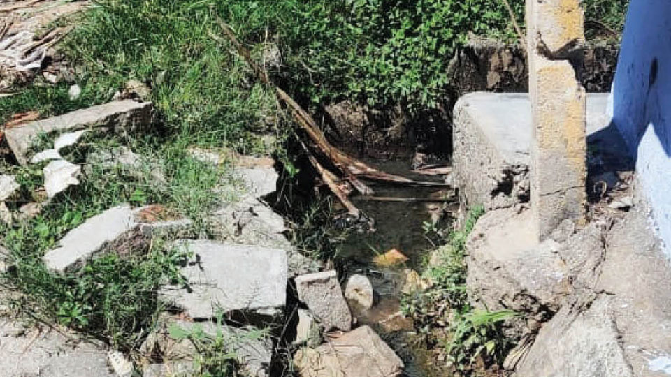 Connect drain to main sewage line at Yeraganahalli